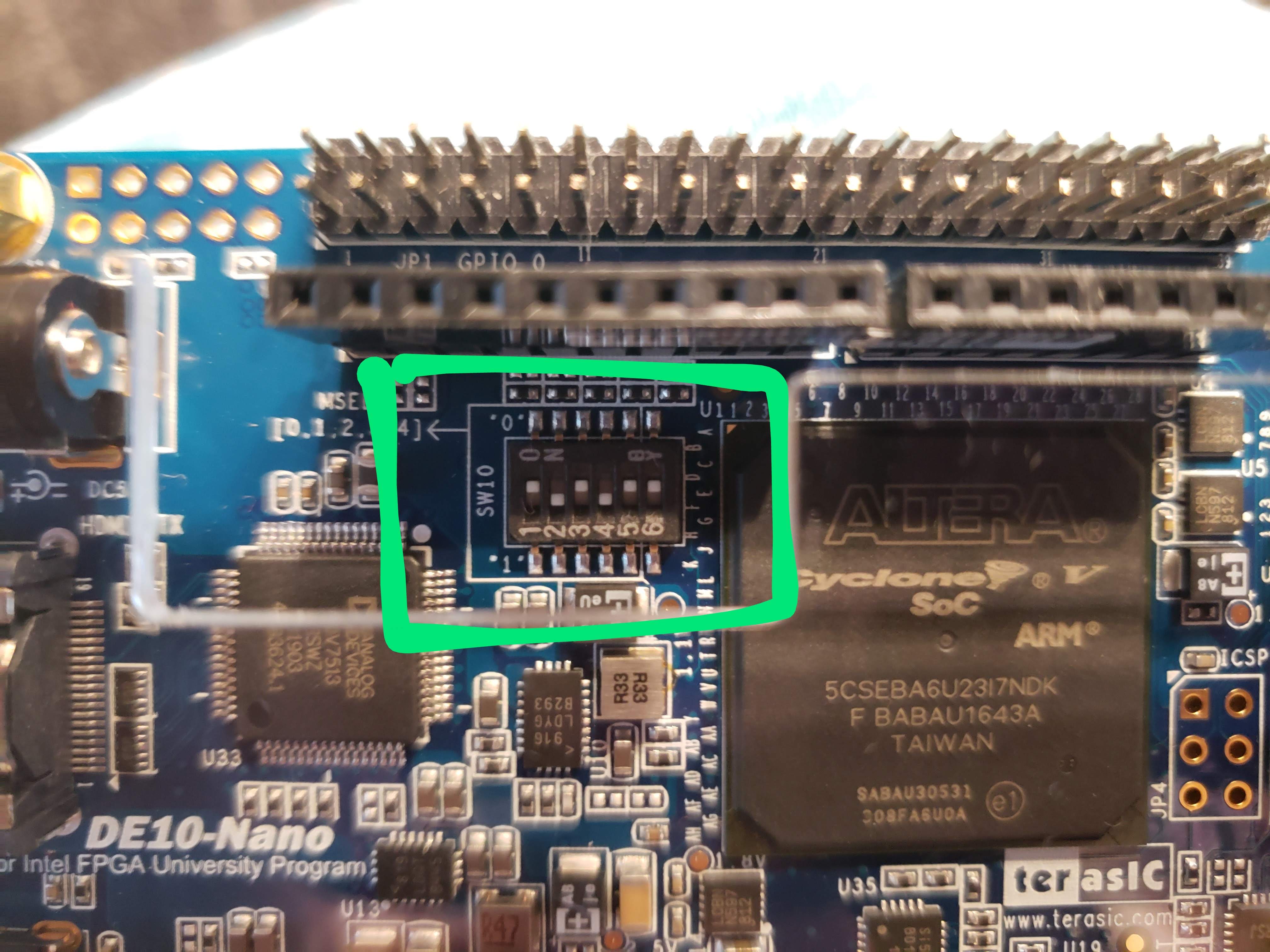 DE10-Nano Configuration Mode Switches