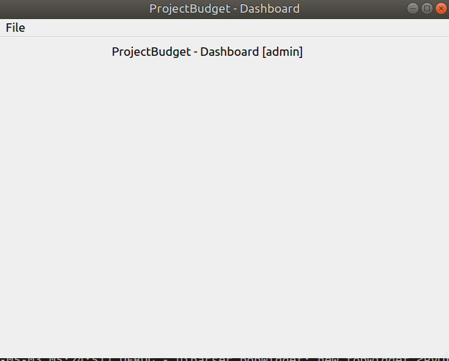 ProjectBudget empty dashboard