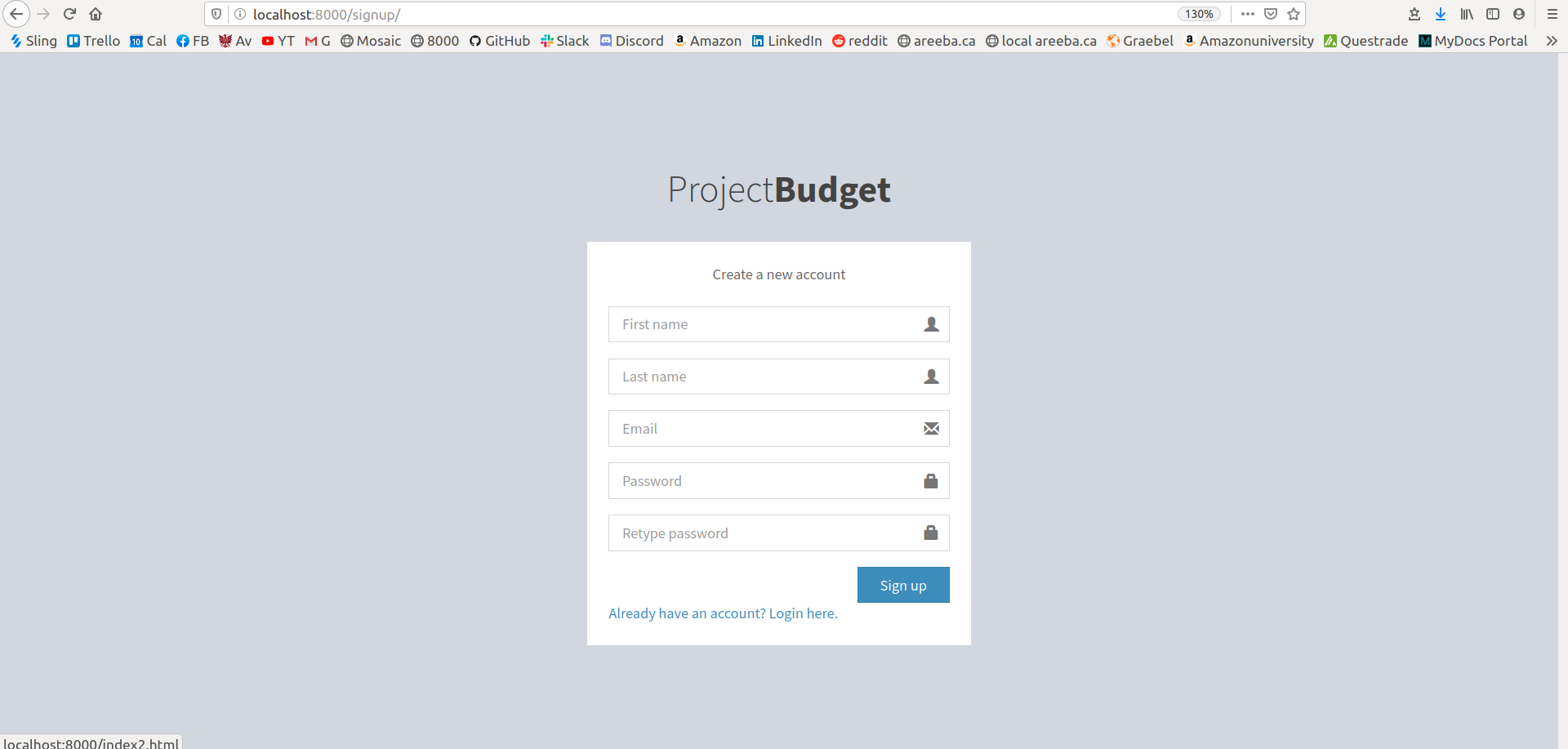 ProjectBudget Dashboard