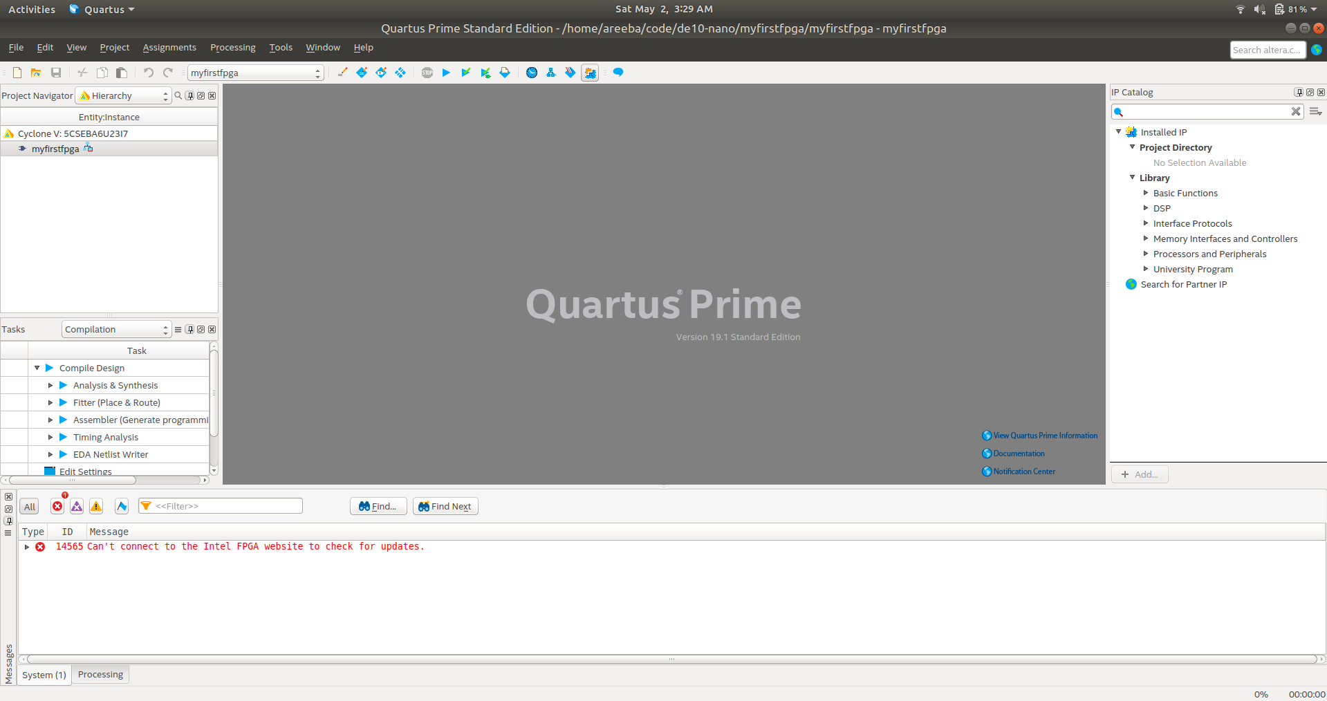 Quartus Fresh Project